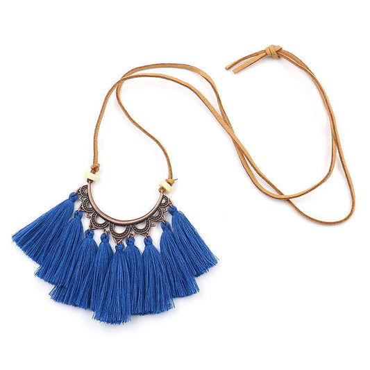 NL01 Necklace Three Colors Blue Green Brown