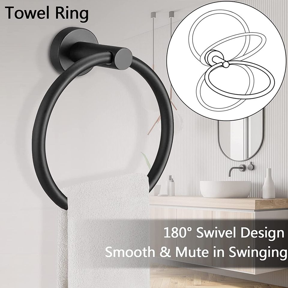 Bathroom Accessories Towel Ring and Toilet Paper Holder
