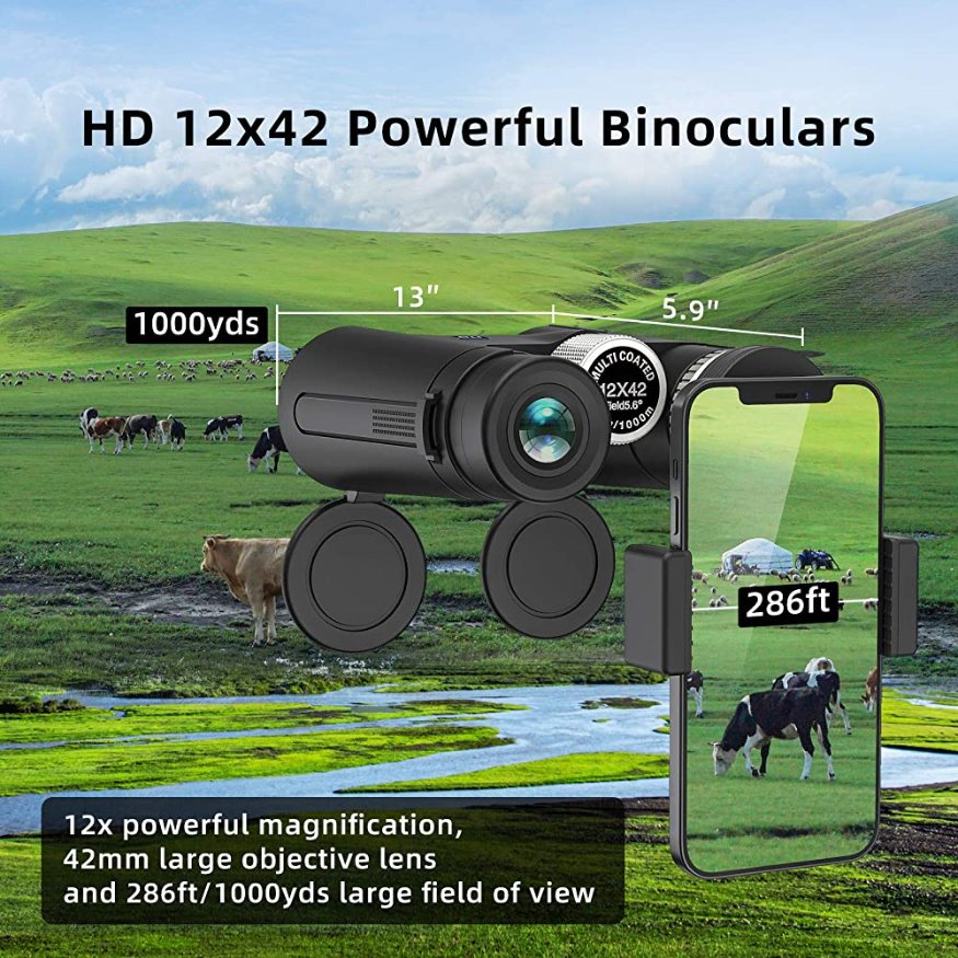 Nature Watching Binoculars with Tripod & Phone Attachment
