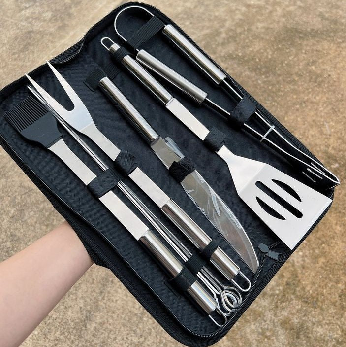 SUGIFT Grilling Accessories BBQ Tools Set, 9 Piece Stainless Steel Gri –  Skonyon