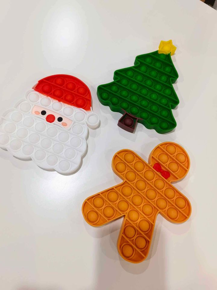 3 Pack Christmas Pop It toy