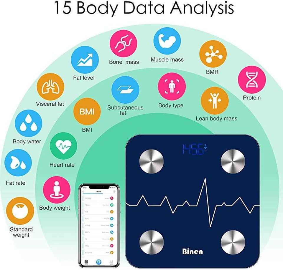 Bathroom Digital Body Weight Scale and Smart Bluetooth for BMI Monitor