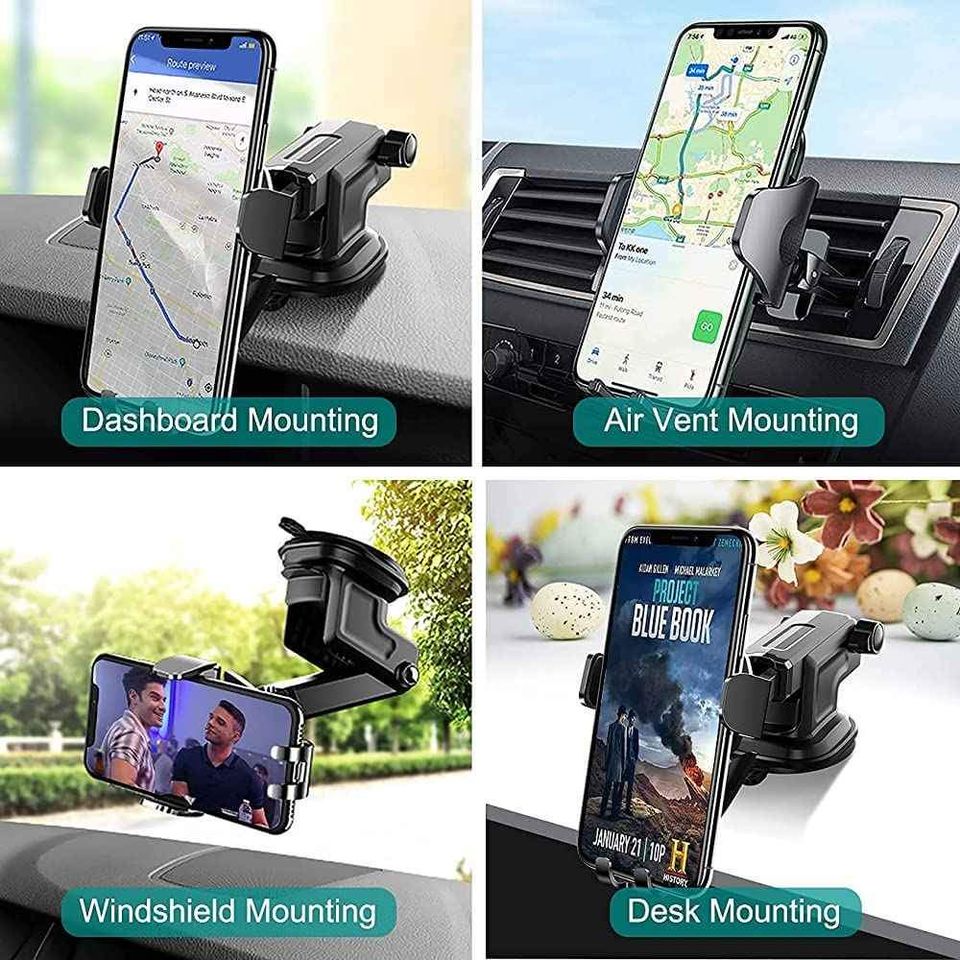 360 Degrees Universal Multi Attachment Phone Holder for Cars Mobile Vehicles