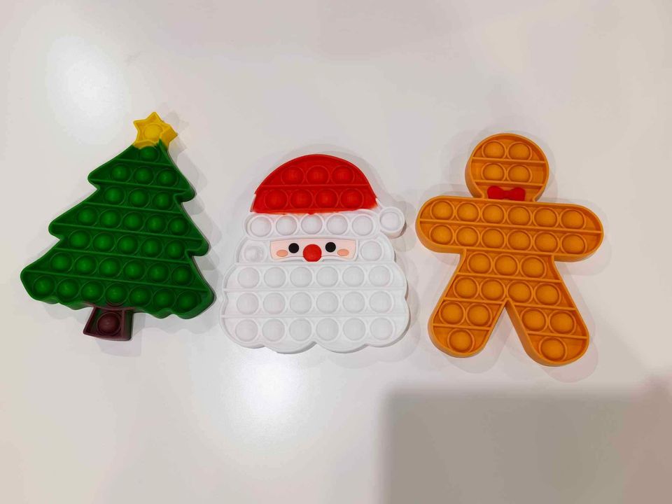 3 Pack Christmas Pop It toy