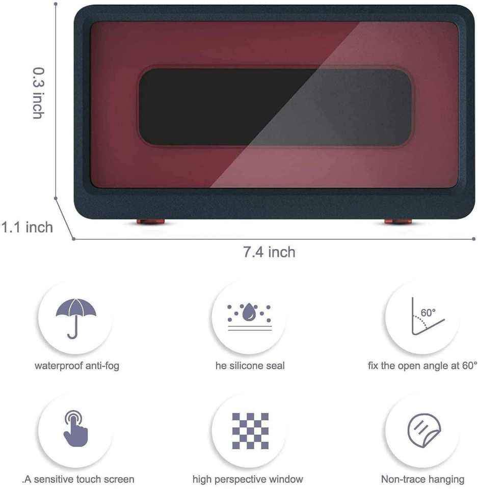 Waterproof Shower Phone Holder Case Wall Mounted Phone Case