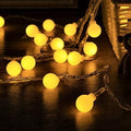 33ft 100 LED Bulb Warm White Battery Operated Mini Globe String Lights (Battery Not Included)
