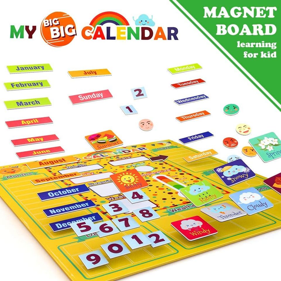 Early Education Magnetic Learning Board Calendar