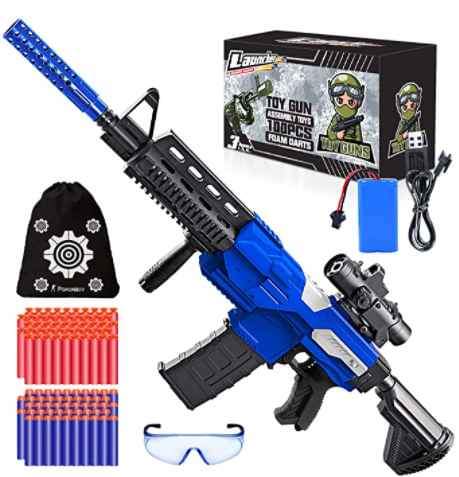 Electric Toy Nerf Dart Gun - Automatic Toy with 100 Soft Darts, Motorized Foam Blaster Gun for Kids