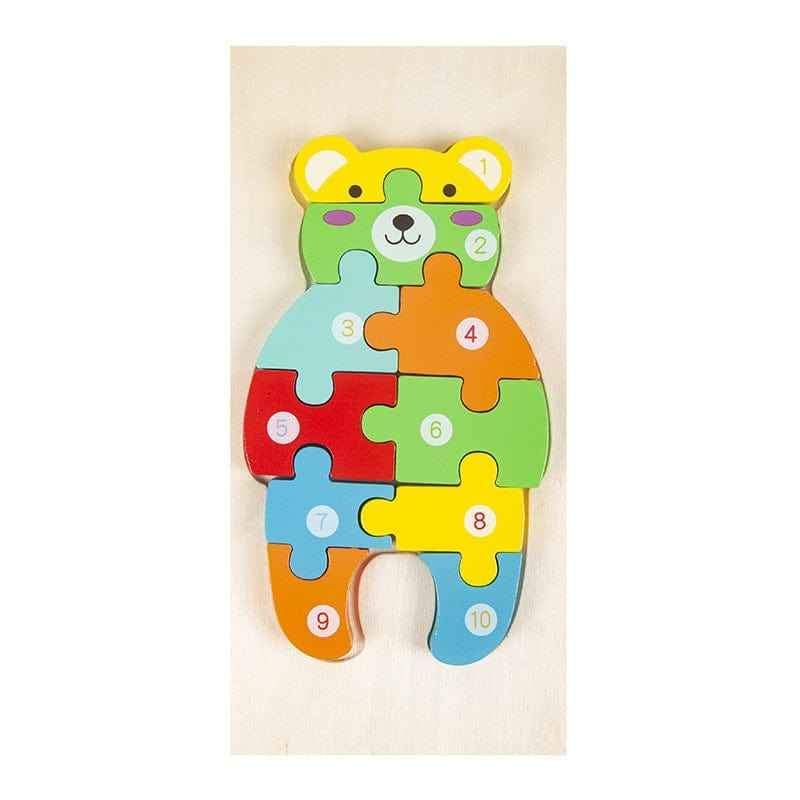 Wooden Puzzles Animal Cars Children's Jigsaw Puzzles Educational Toys