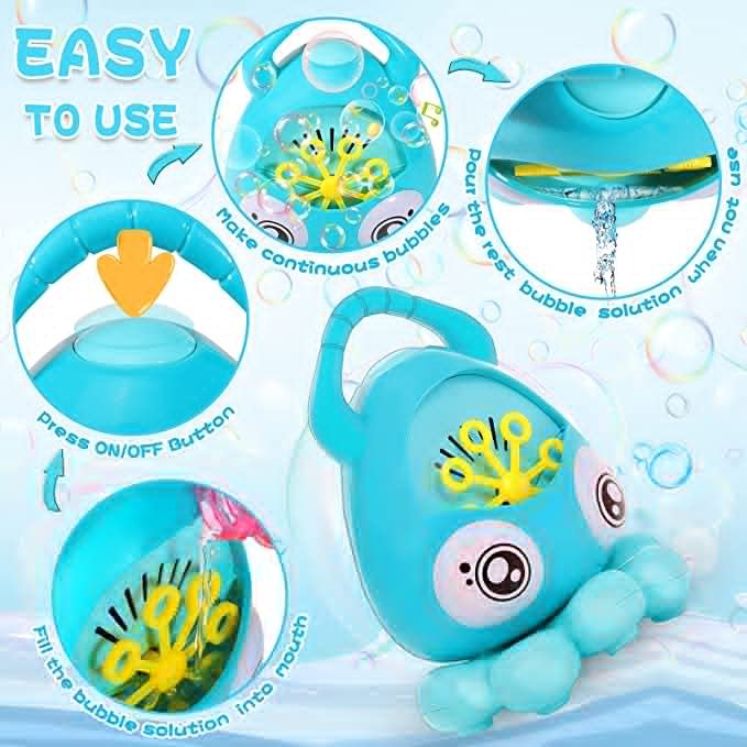 Octopus Automatic Bubble Maker Machine with Bubble Solution Bubble Blower Toy
