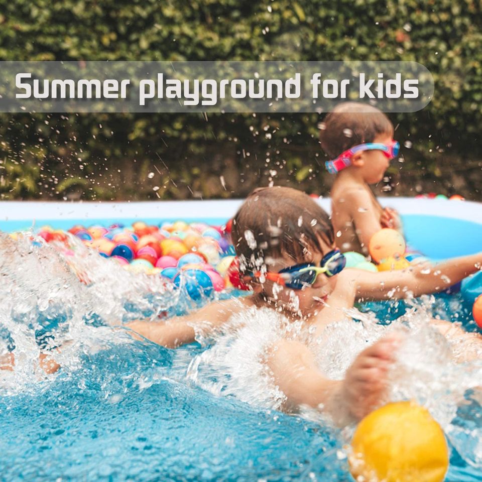 Inflatable Pool-Swimming Pools for Kids & Adults, Above Ground Pool 122''x70''x27'' Oversized Thickened Family Blow Up Kiddie Pool