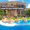 Inflatable Pool-Swimming Pools for Kids & Adults, Above Ground Pool 122''x70''x27'' Oversized Thickened Family Blow Up Kiddie Pool