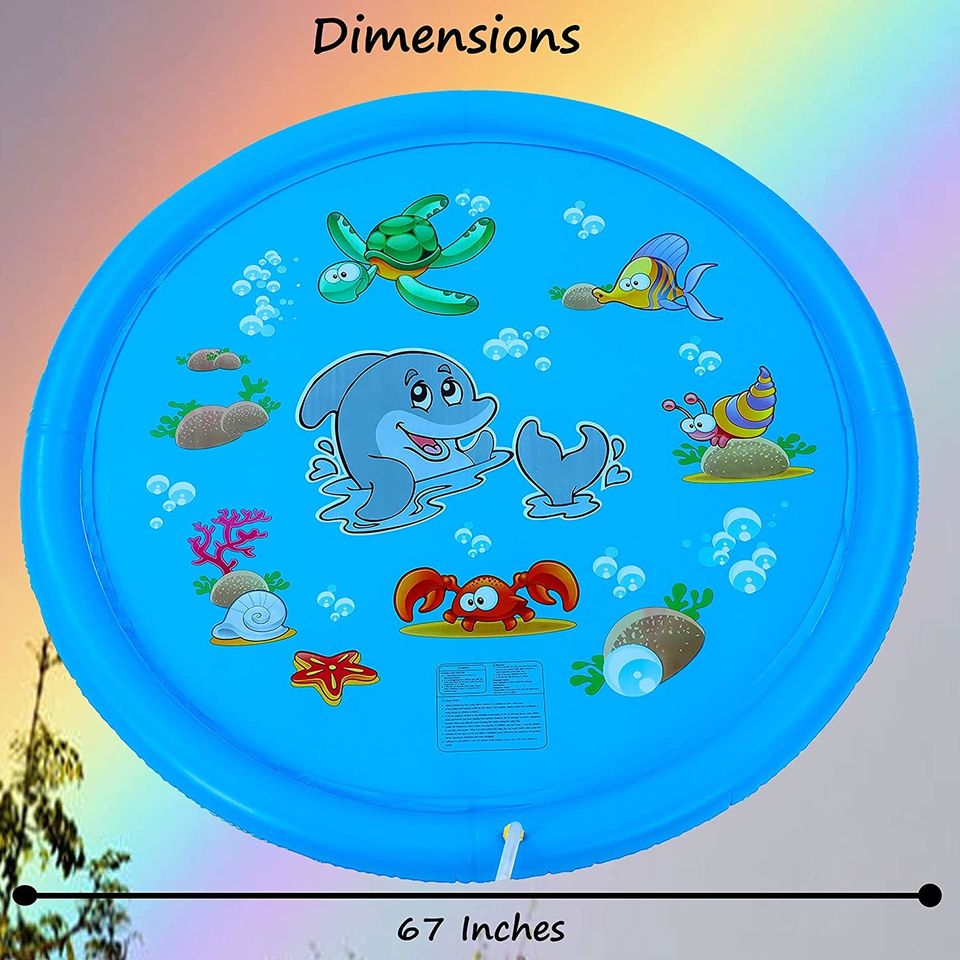 67" inches Kids Outdoor Water Sprinkler Splash Pad