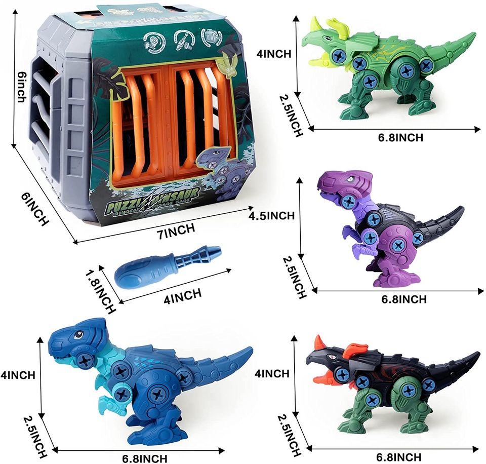 DIY Dinosaur Building Toy Construction Building Education STEM Toy