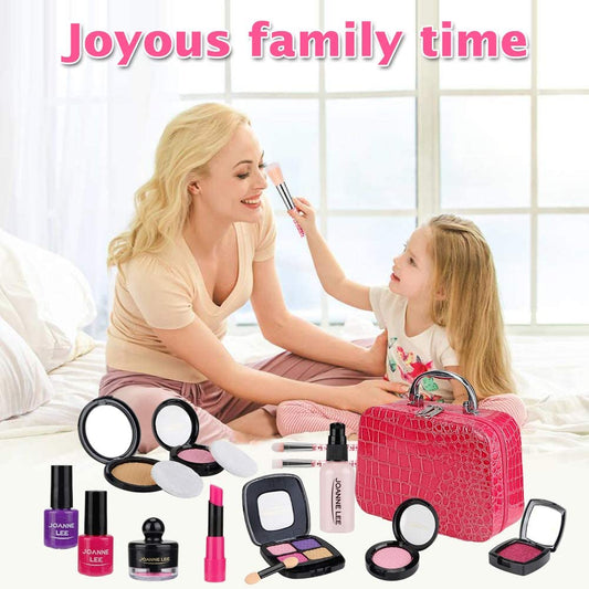Pretend Makeup for Girls, Play Makeup Kit Set for Toddler Gifts with Cute Bag