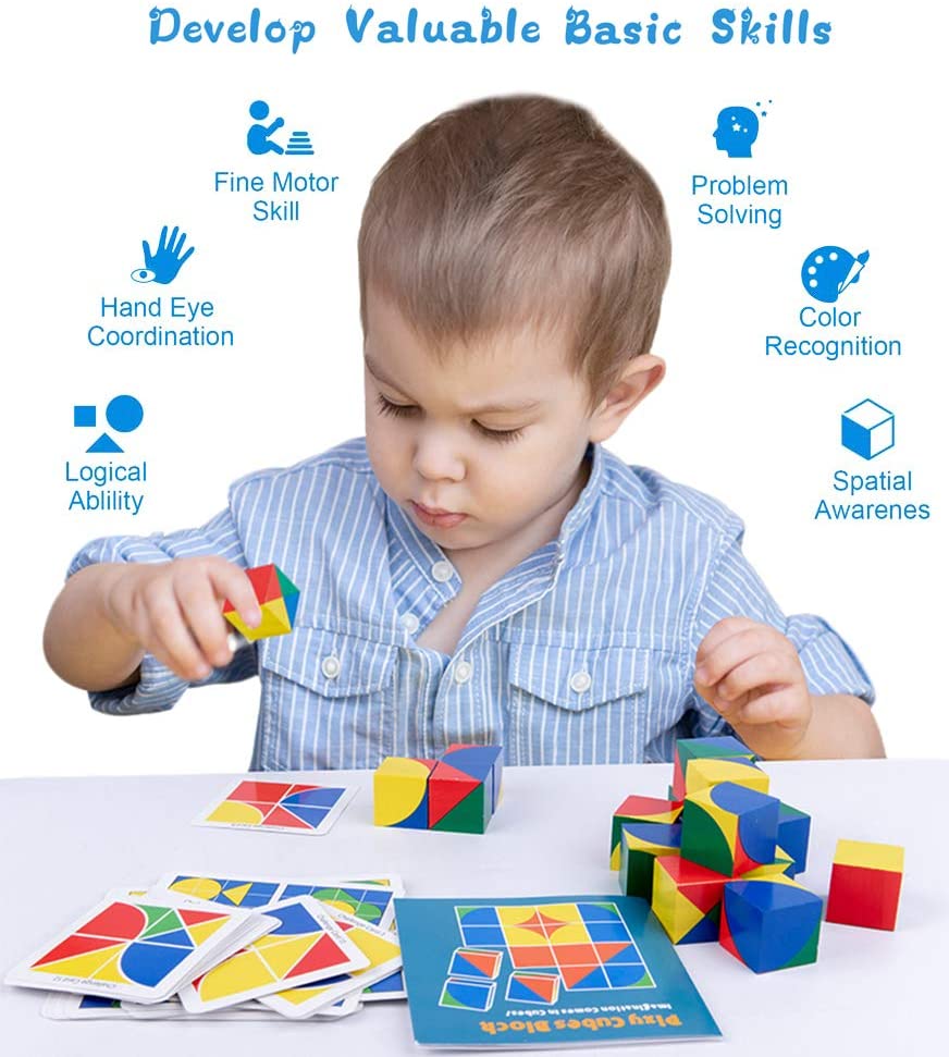 Picasso Tiles Pixy Cube Pattern Puzzle Toy for Kids Learning Education