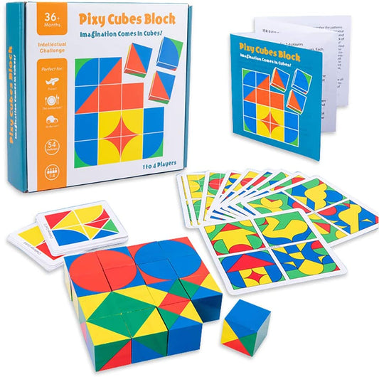 Picasso Tiles Pixy Cube Pattern Puzzle Toy for Kids Learning Education