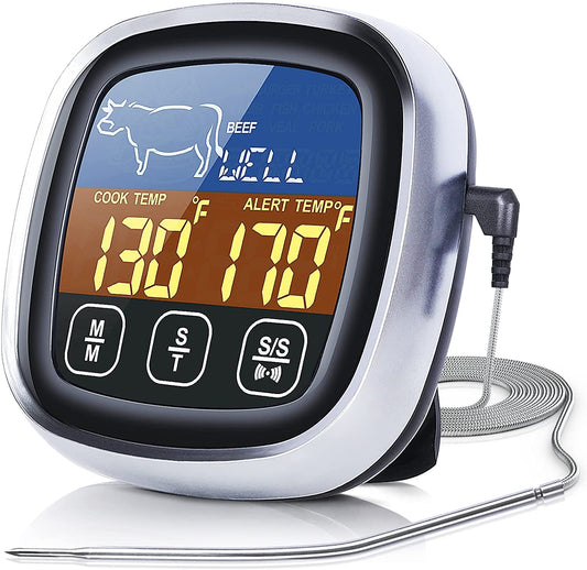 Digital Meat Thermometer Touchscreen LCD Large Display Instant Read Food Thermometer