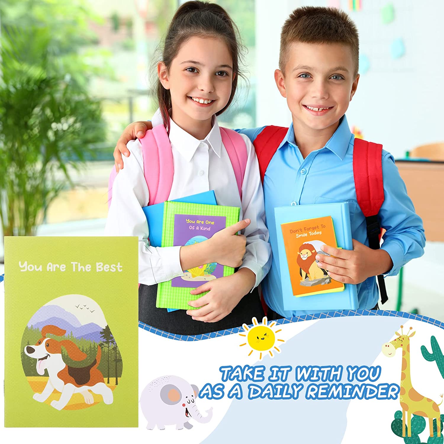 48 Pcs Mini Animal Notebooks for Kids Party Favors Bulk 3.2 x 5 Motivational Journal Notebook
