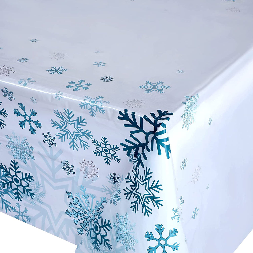 Frozen Birthday Party Supplies Frozen Balloons Snowflake Tablecloth Snowflake Hanging Swirl Decorations for Frozen Party