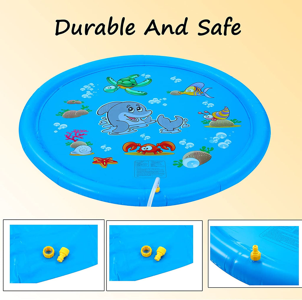Summer Water Sprinkler Splash Pad Sprinkler for Kids - 67" Inflatable