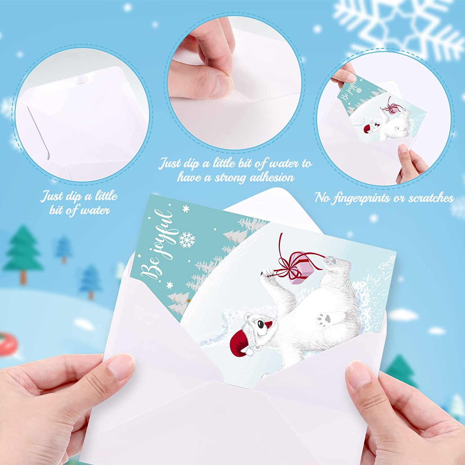 24 Pieces Christmas Gifts Cards for Christmas Season with 24 Envelopes 4 x 6 Inch 8 Designs