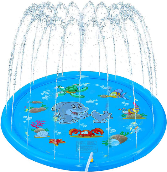 Summer Water Sprinkler Splash Pad Sprinkler for Kids - 67" Inflatable