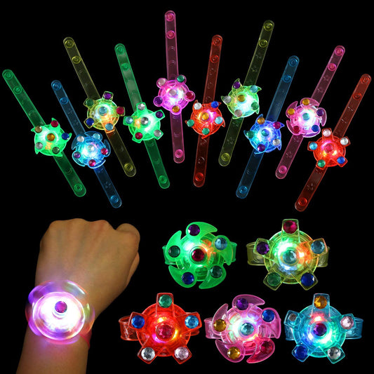 16 Pack Party Bracelets LED Light Up Fidget Spinner Bracelet