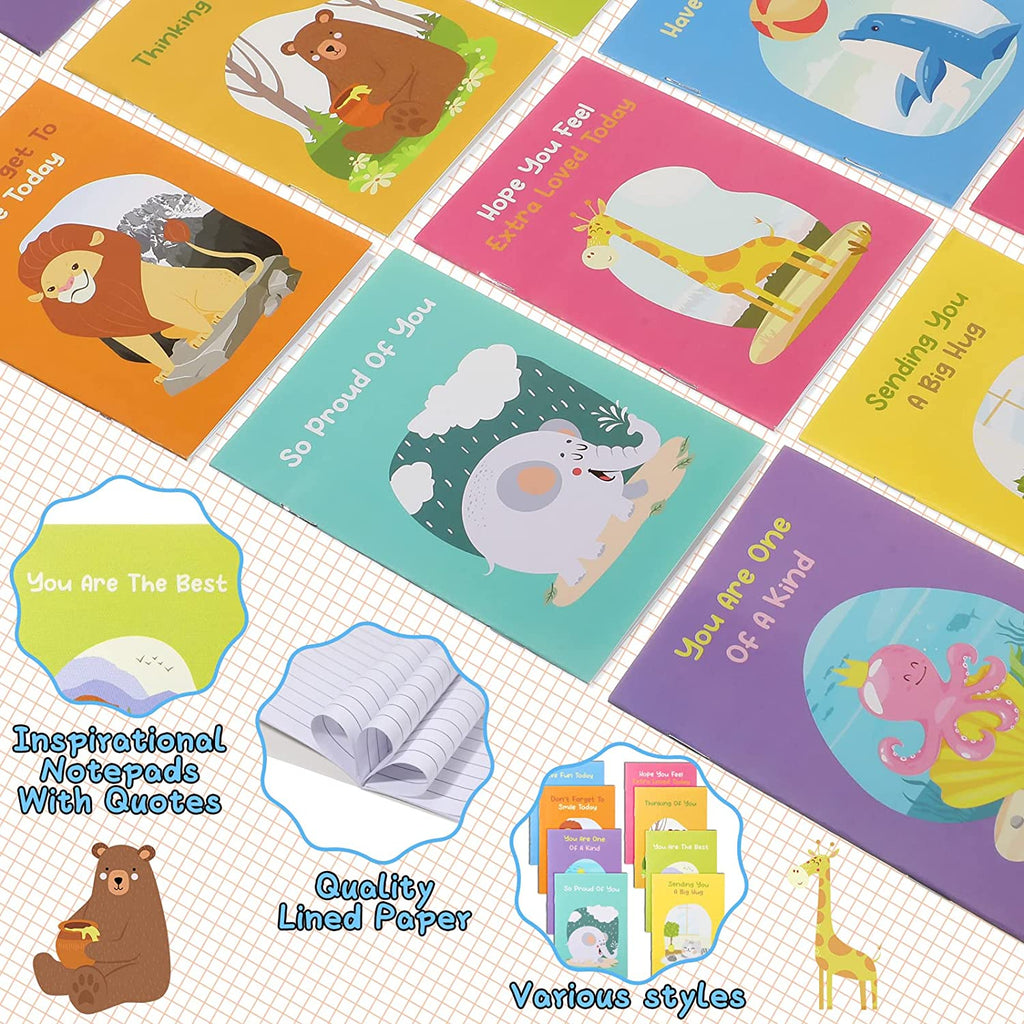 48 Pcs Mini Animal Notebooks for Kids Party Favors Bulk 3.2 x 5 Motivational Journal Notebook