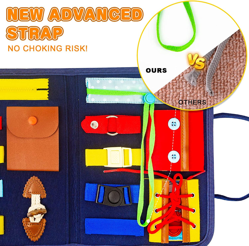 Busy Board Montessori Toy for Toddlers Sensory Activity Board for 1 2 3 4 Years Old Boys Girls