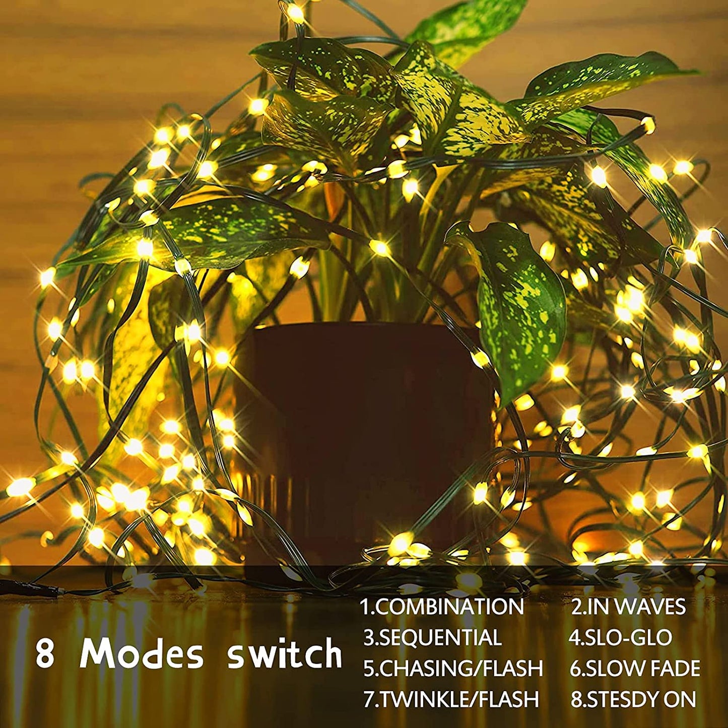 Fairy String Lights Christmas Decoration Lights String Lights for Indoor/Outdoor Waterproof 76ft  200 LED