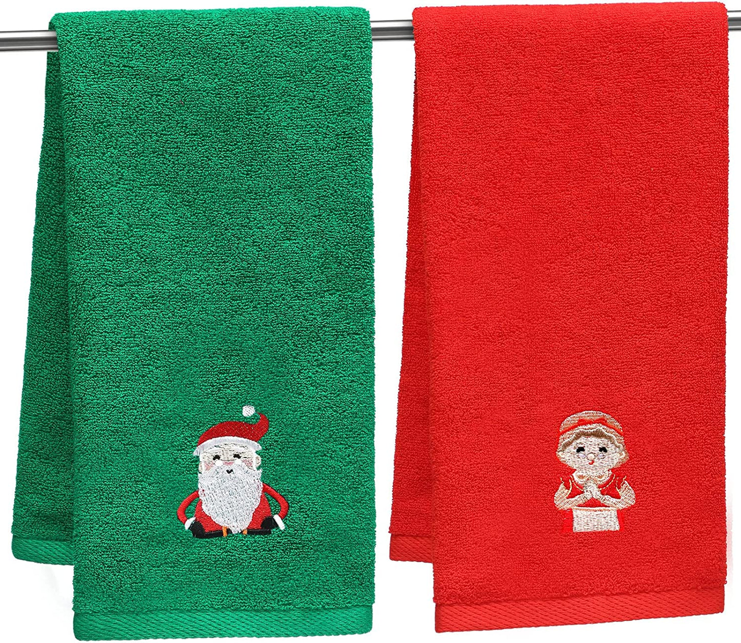 2 Pieces Christmas Hand Towels Bathroom Towels for Home Kitchen Bathroom Cleaning