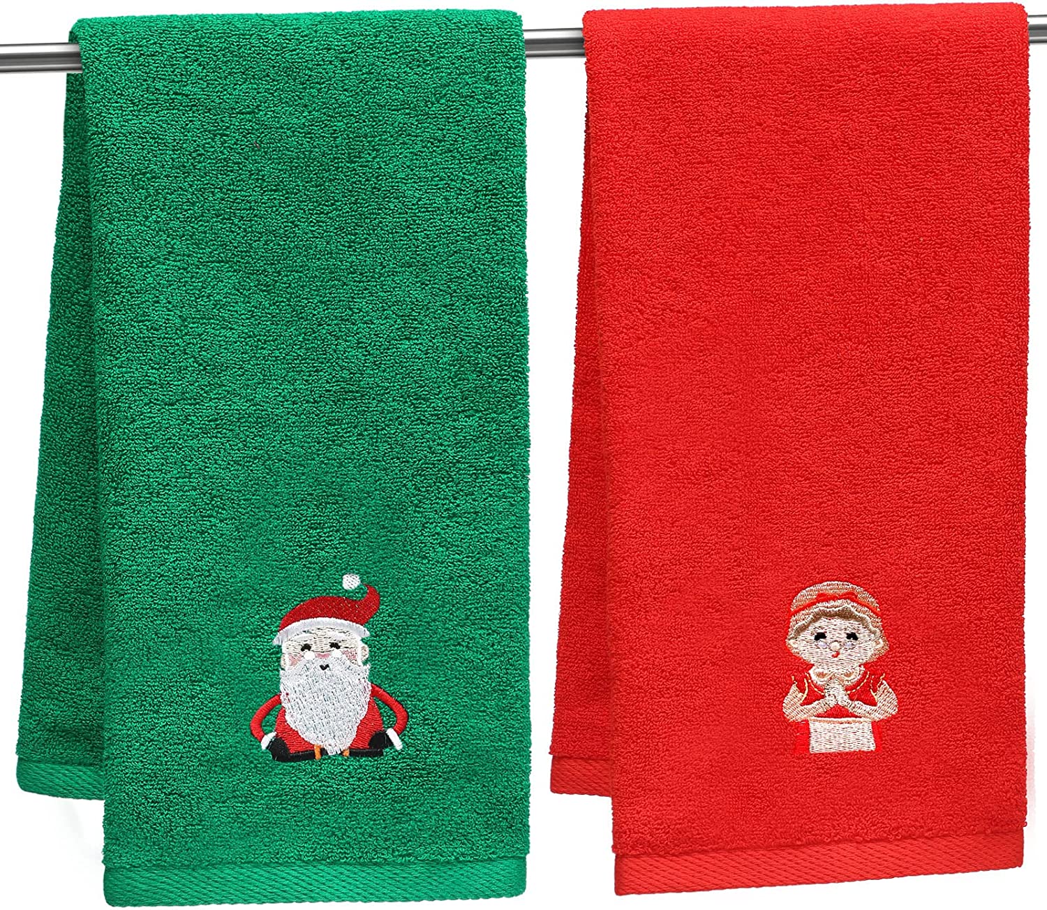 2 Pieces Christmas Hand Towels Bathroom Towels for Home Kitchen Bathroom Cleaning