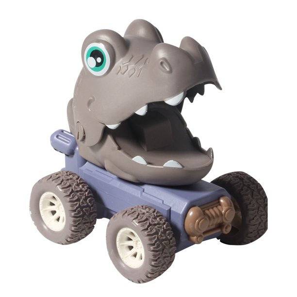 4 Pack Press and Go Baby Dinosaur Shark Toy Cars