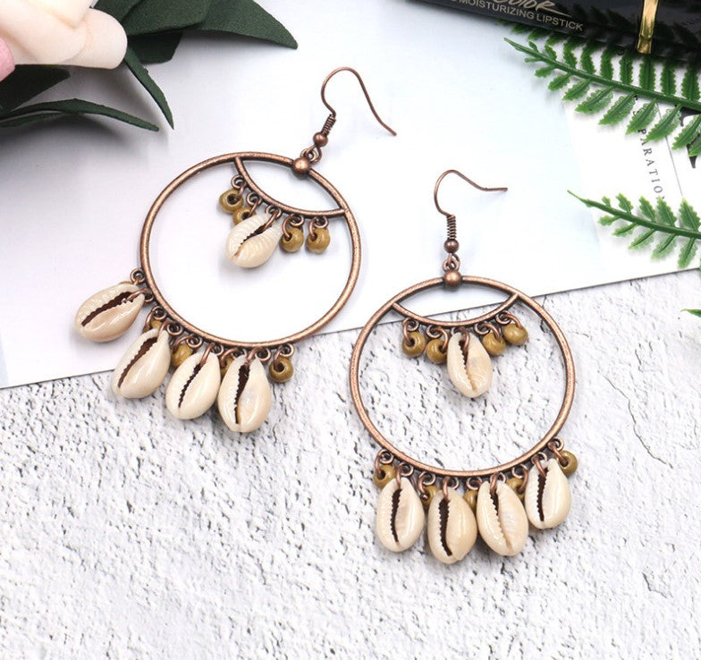 BKB02 Summer Boho Earrings Shell Style Bohemian Earrings