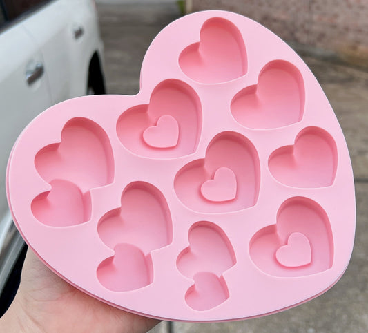 Valentine's Day Silicone Molds 3 Styles Heart Silicone Molds Non-Stick Baking Molds for Cake Chocolate Soap Candle Making