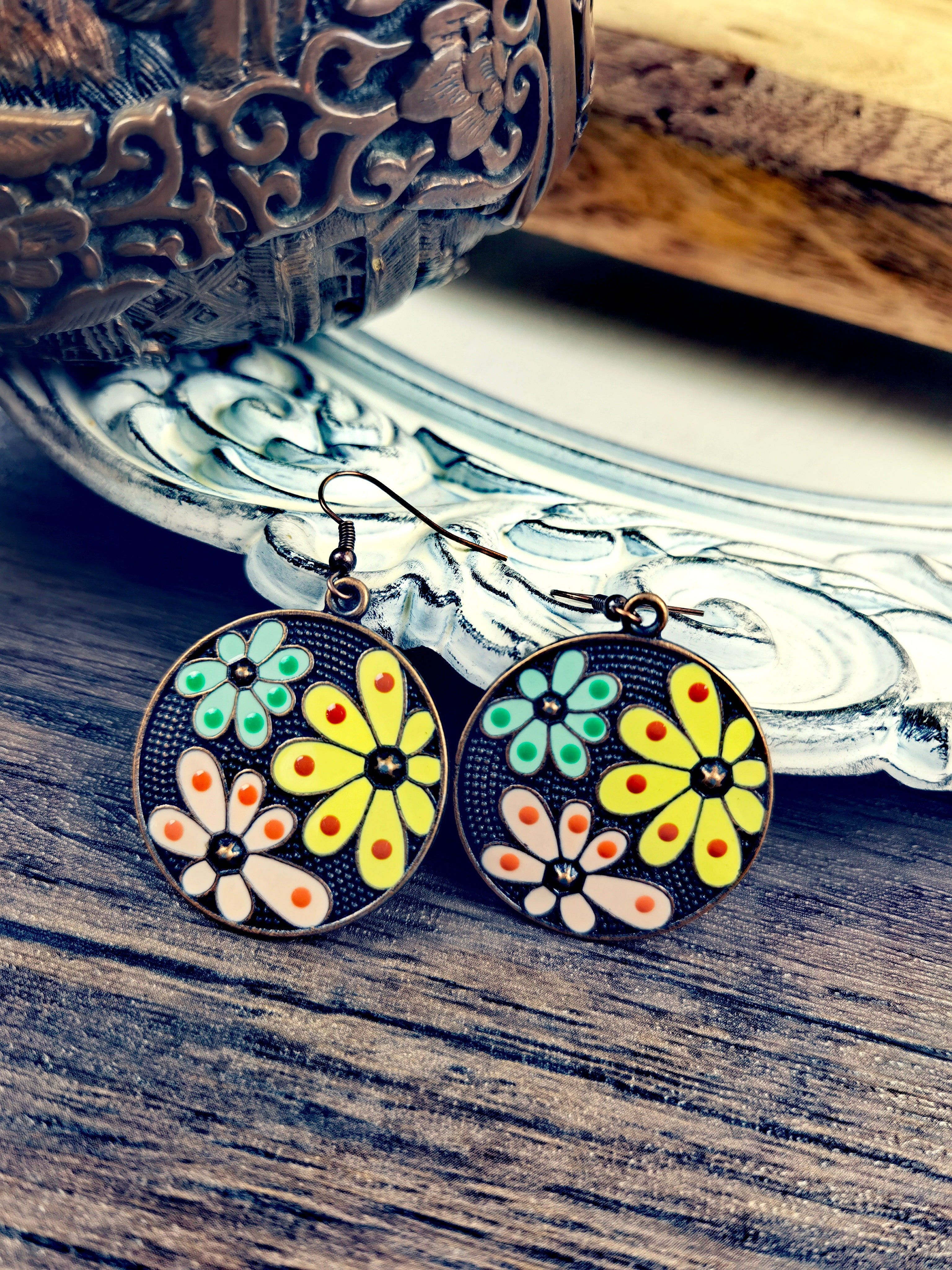 FRE02 Flower Style Earrings Bohemian Earrings