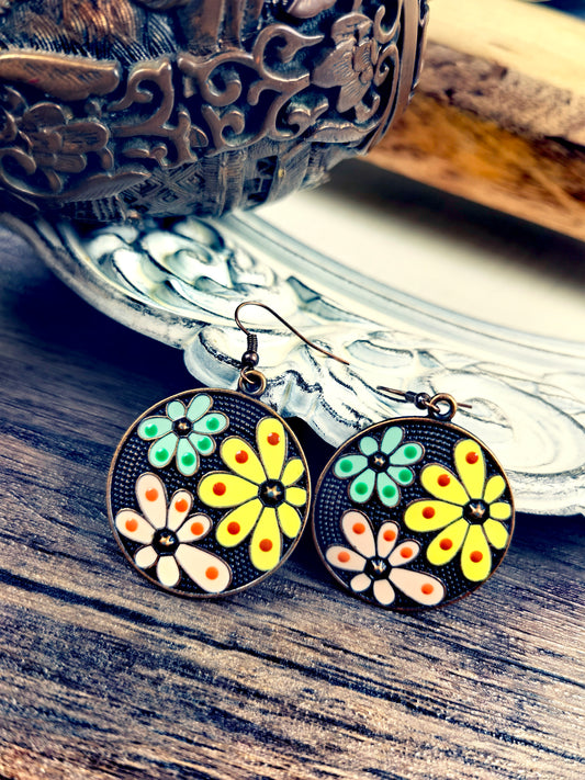 FRE02 Flower Style Earrings Bohemian Earrings