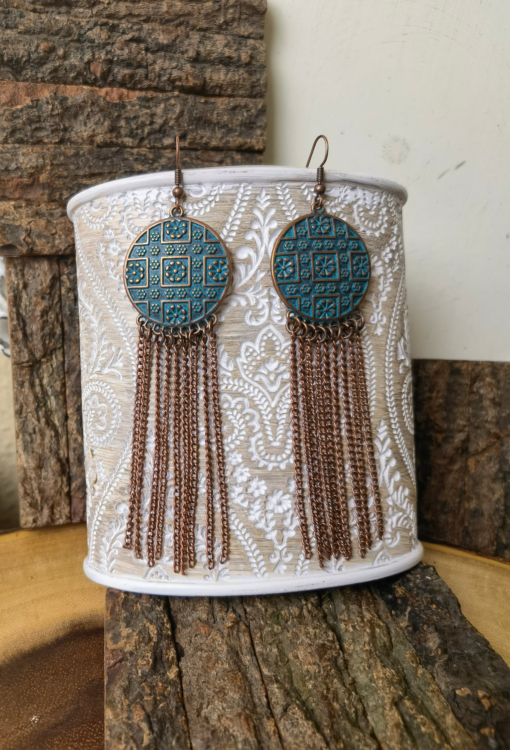 LOE02 Vintage Chain Dangle Earrings