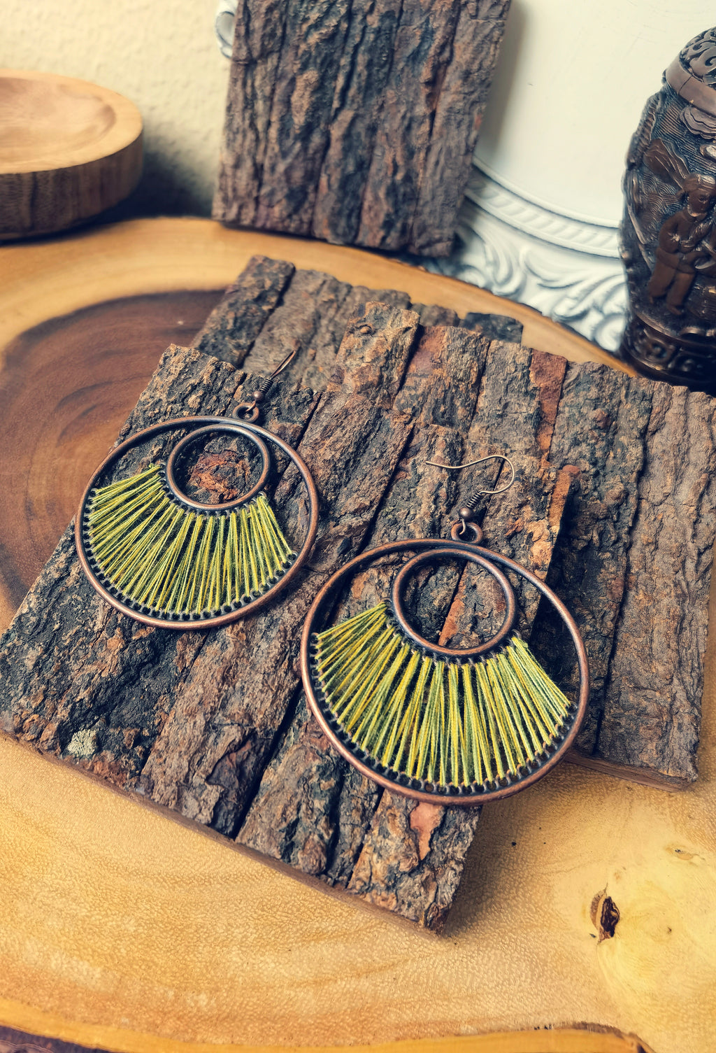 OSE02 Round String Boho Earrings