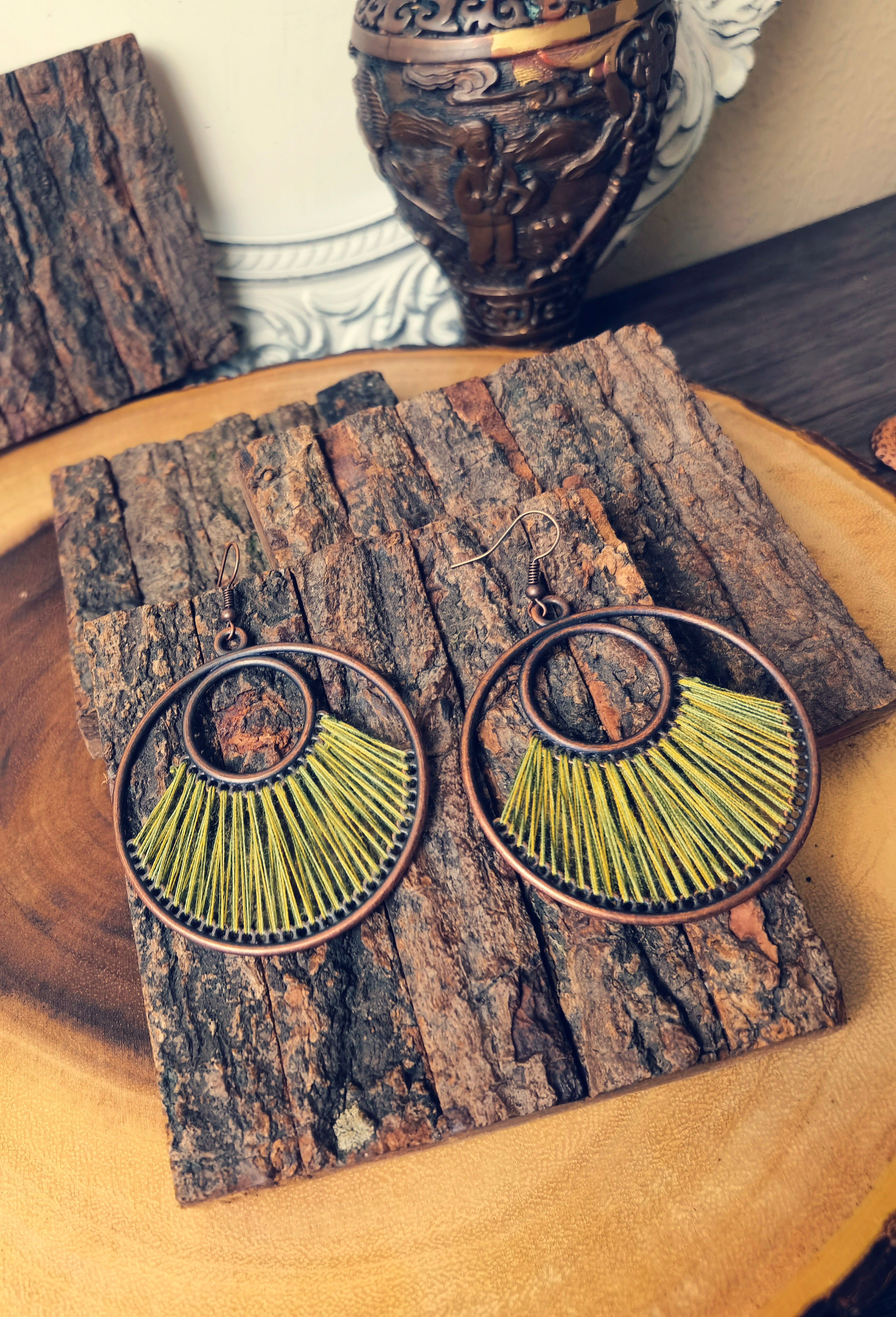 OSE02 Round String Boho Earrings