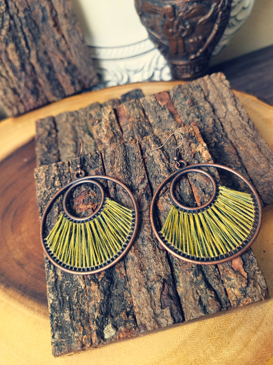 OSE02 Round String Boho Earrings