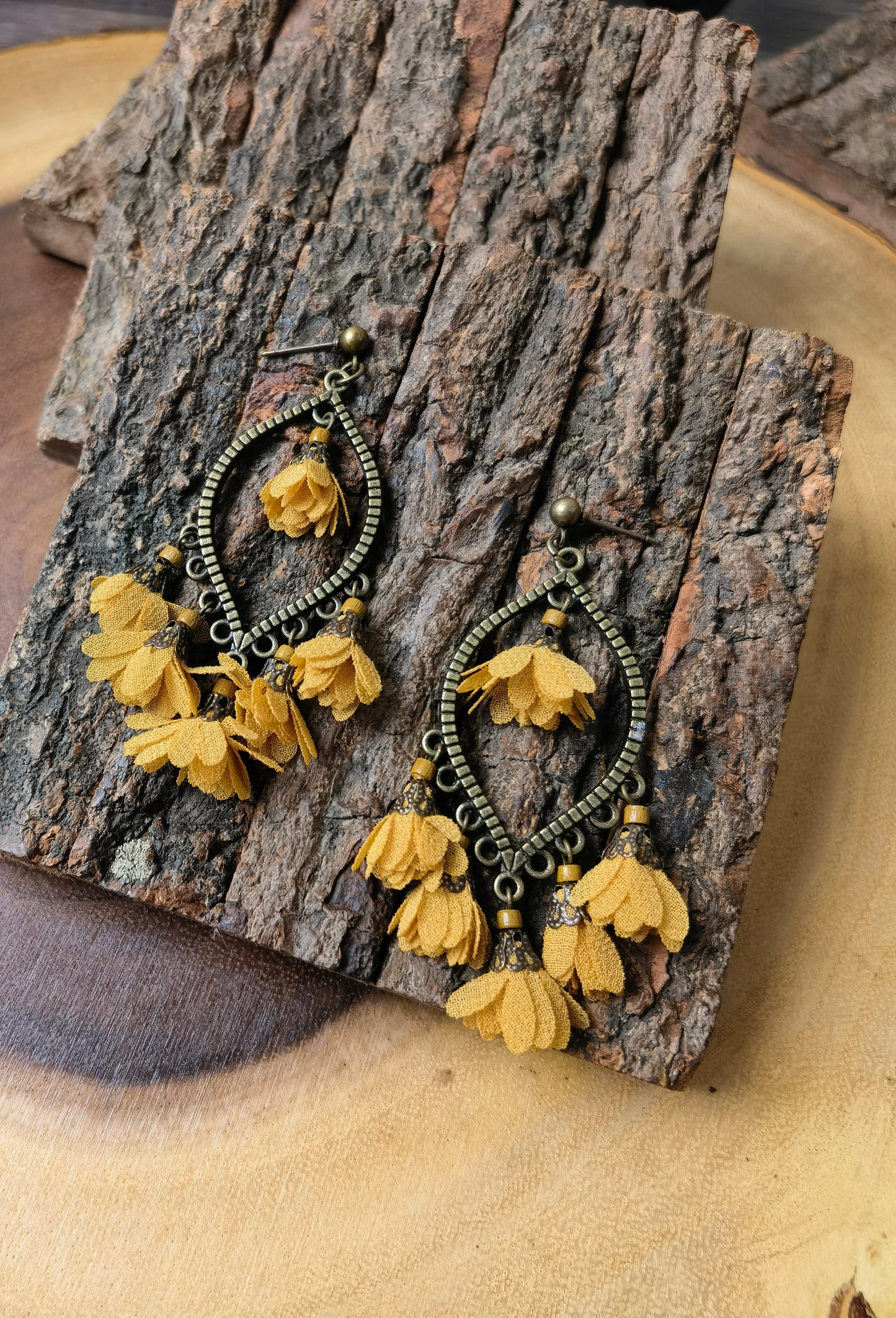 Summer Yellow Flower BOHO Earrings YEI02