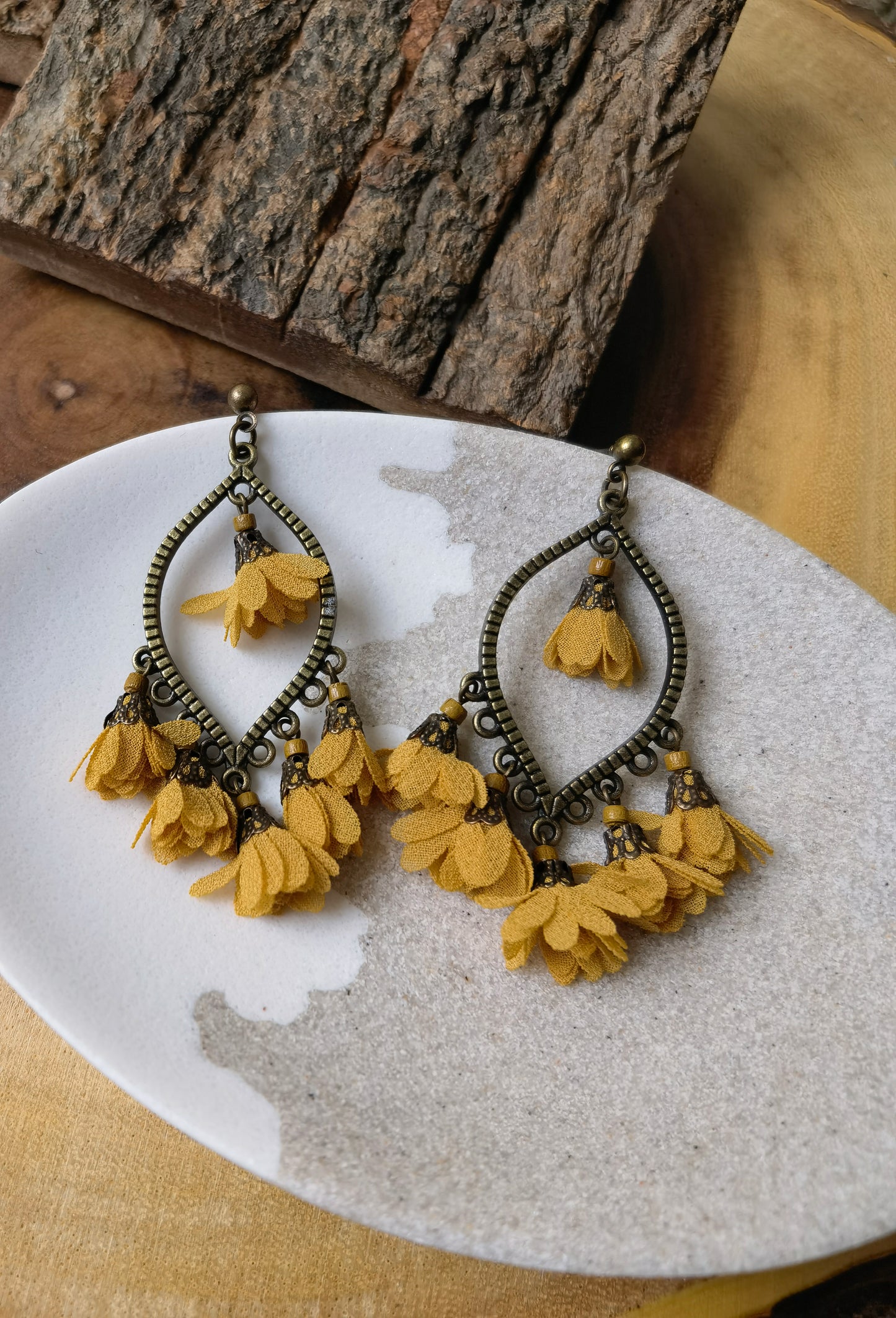 Summer Yellow Flower BOHO Earrings YEI02