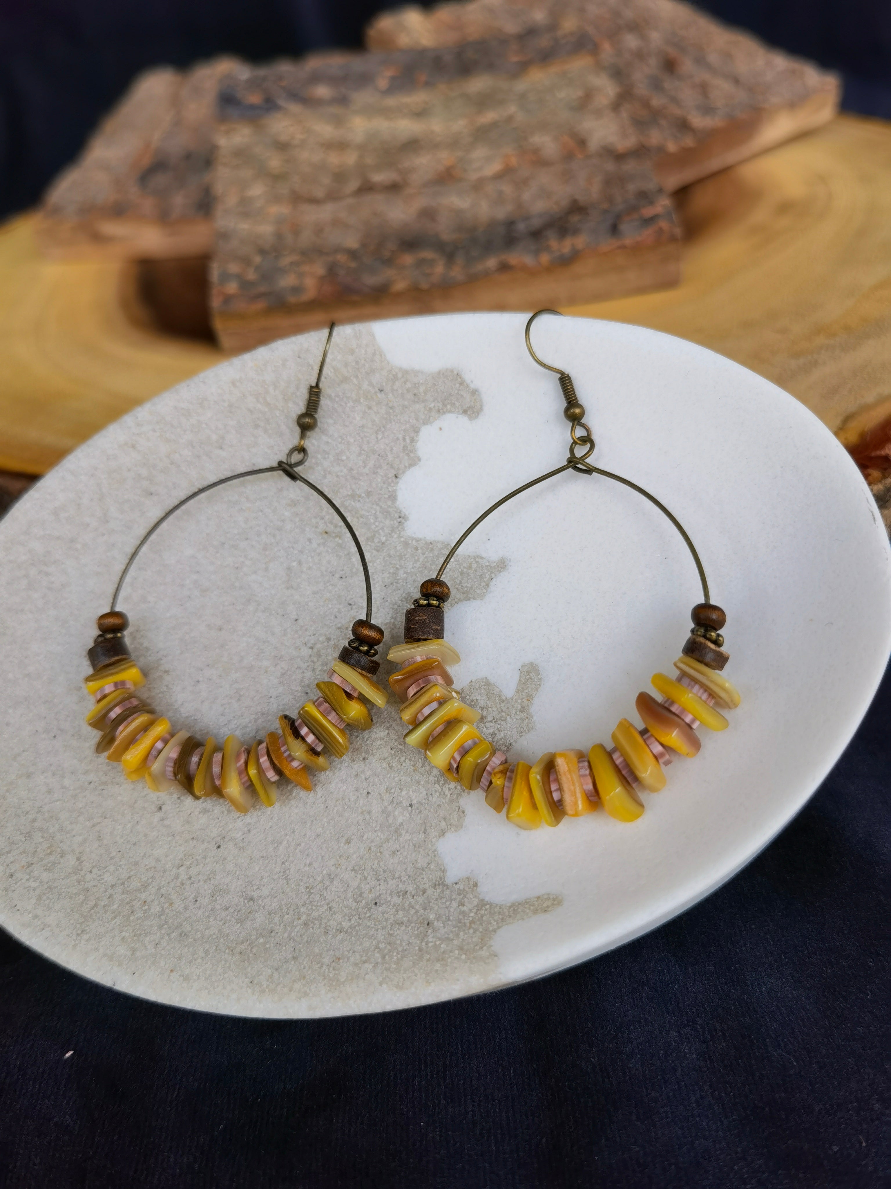 ORE02 Boho Shell Earrings