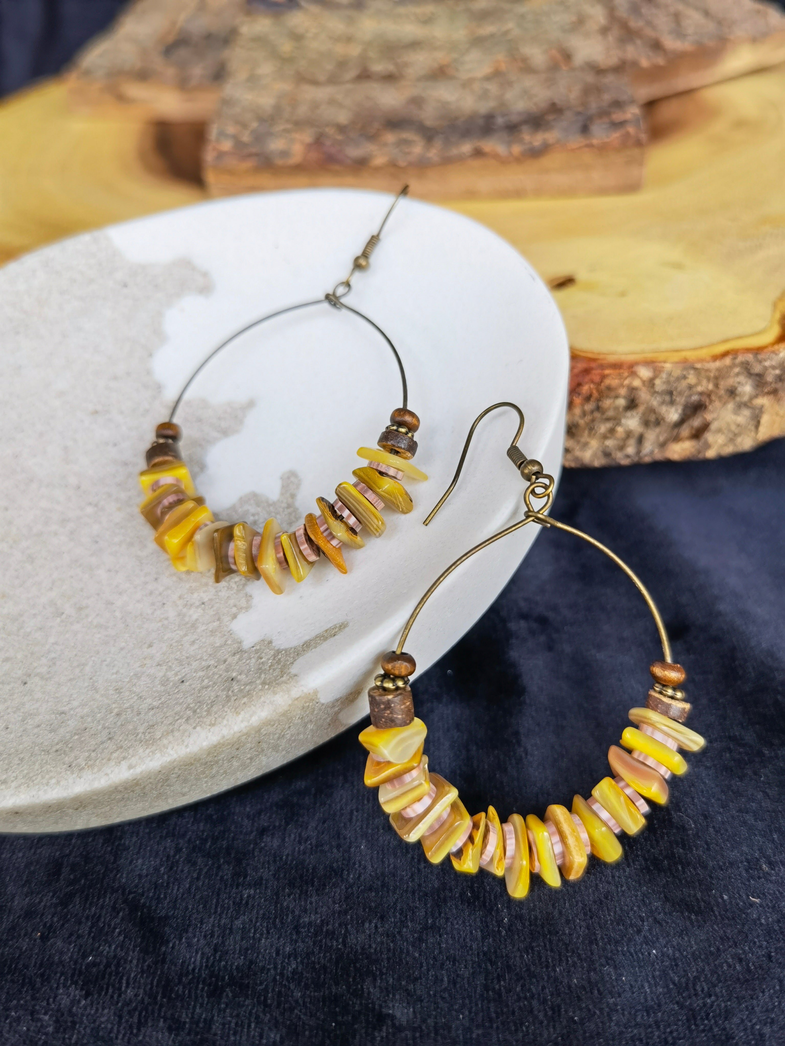 ORE02 Boho Shell Earrings