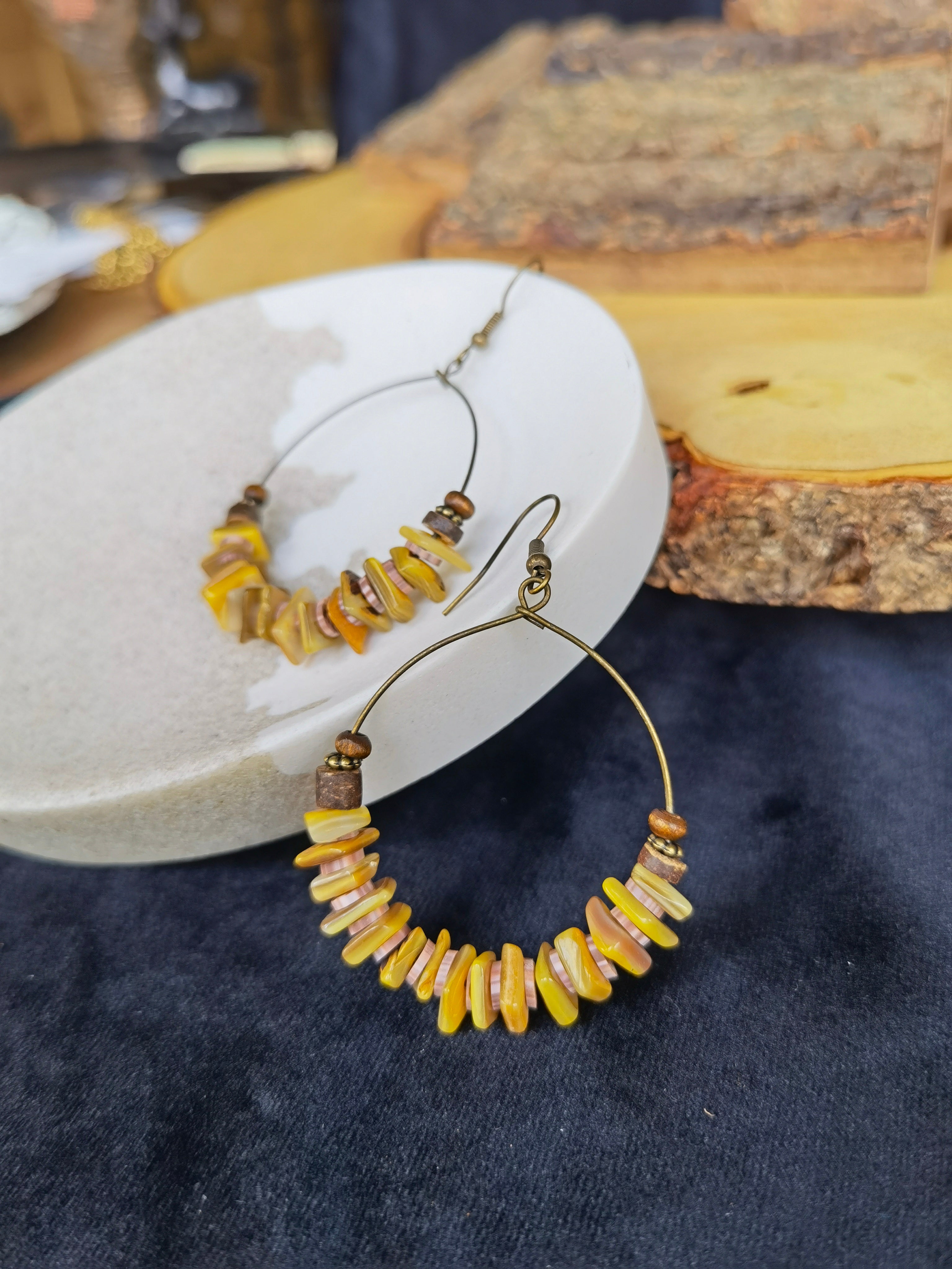 ORE02 Boho Shell Earrings