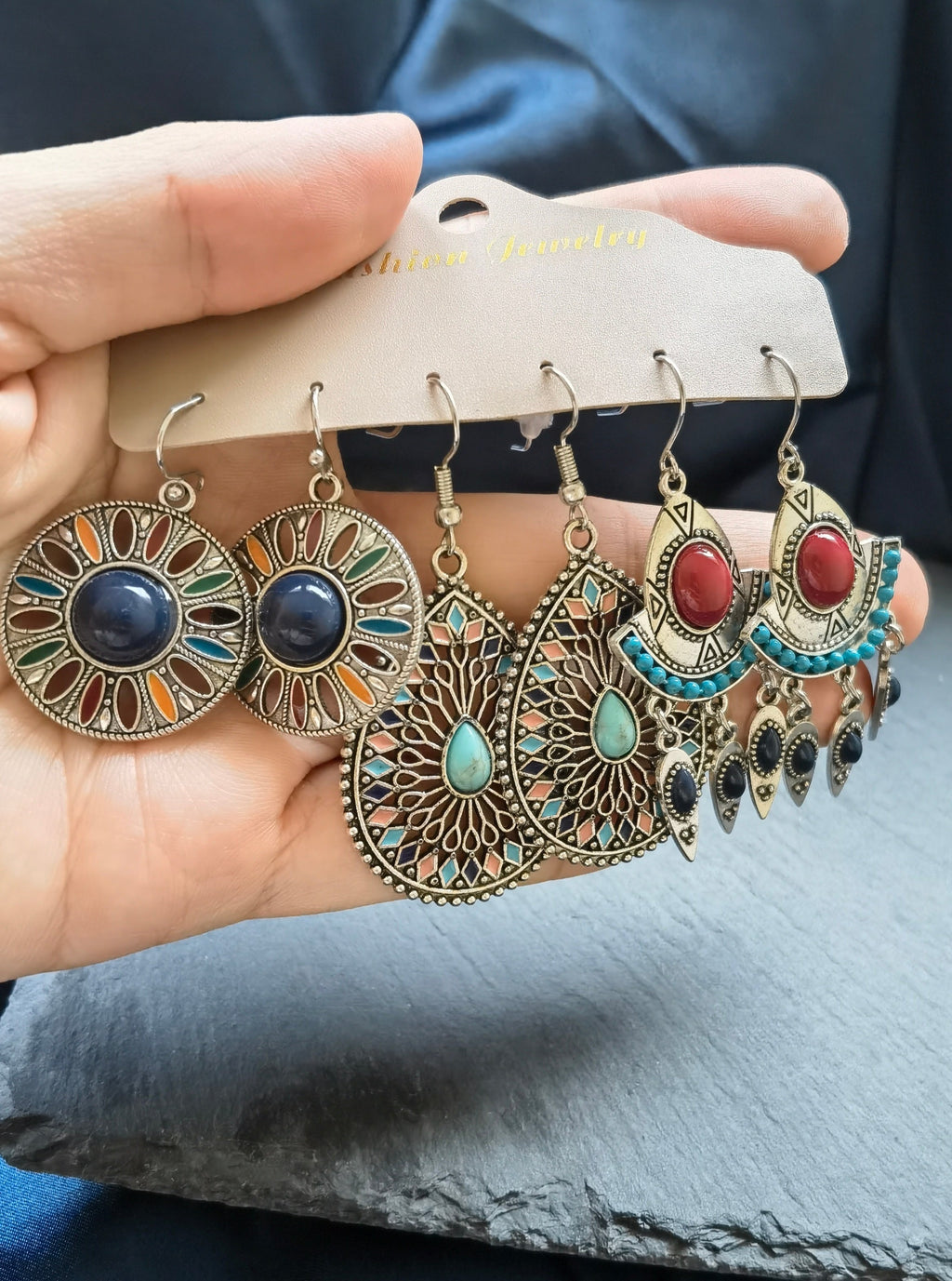 Ethnic BOHO Earrings 3 Pairs Set 3E03
