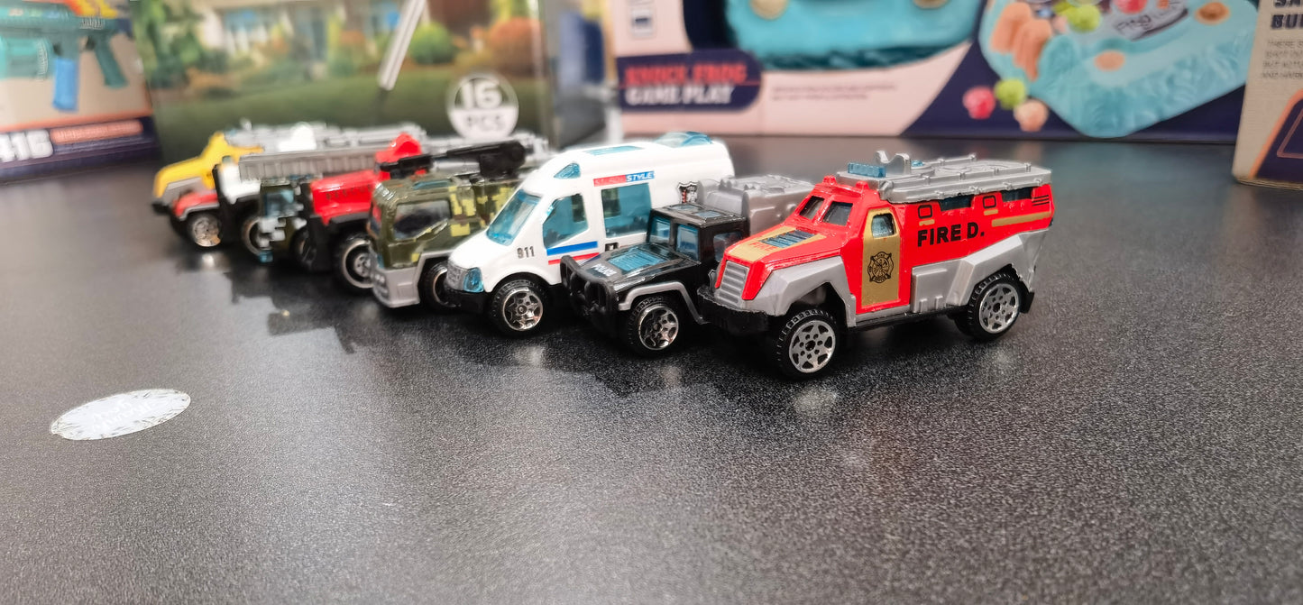 9pcs Cast Alloy Toy Vehicles