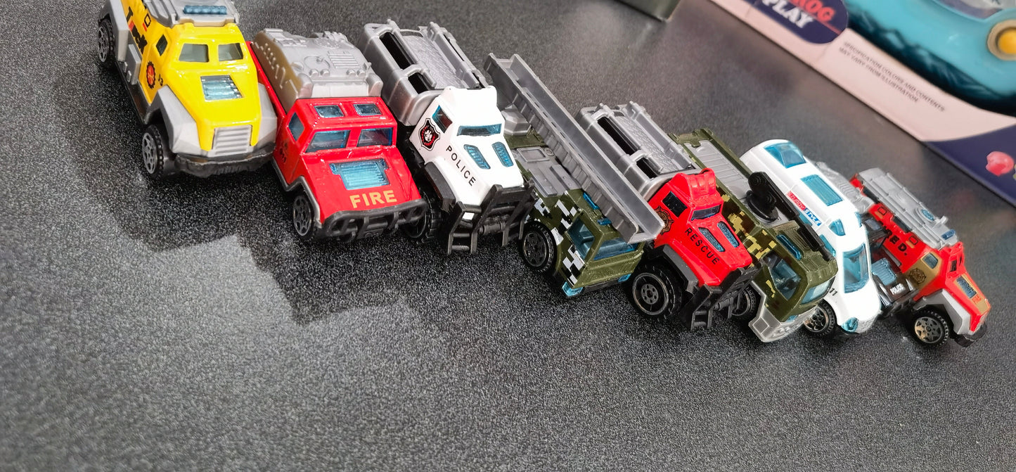 9pcs Cast Alloy Toy Vehicles